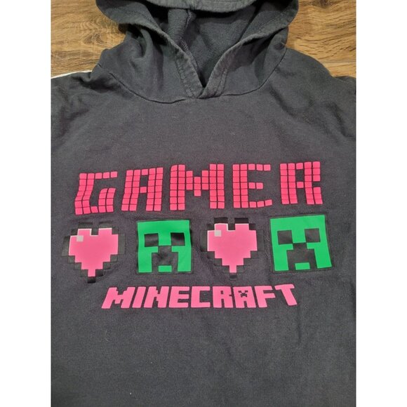 Minecraft Creeper Hoodie Kids Girls 12 Years Crop Hooded - Picture 4 of 10